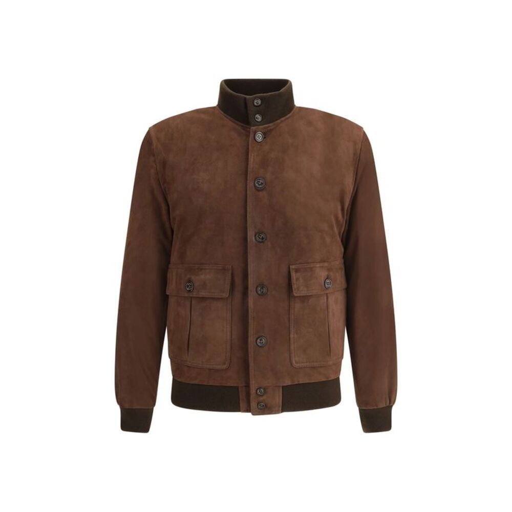 Valstar Brown Calf Leather Bos Taurus Men's Bomber